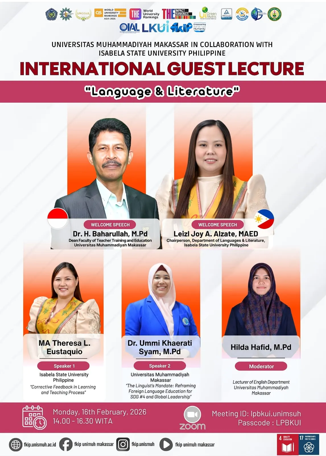 Gelar Kuliah Tamu Internasional, FKIP Unismuh Makassar Kuatkan Kerja Sama Akademik