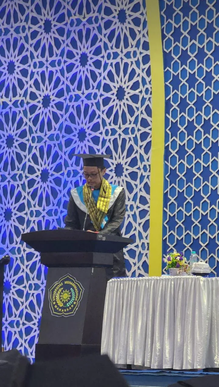 Berbekal Pengalaman Ilmiah Internasional, Dzar Fadli El Furqan Jadi Wisudawan Terbaik Unismuh
